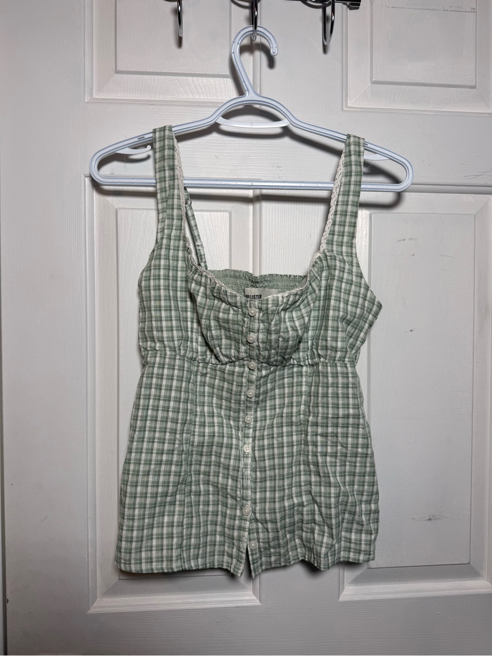Hollister Babydoll Plaid top